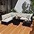 Ophelian 8 Pieces Outdoor Sectional Furniture, Rattan Wicker Patio Sofa Couch with 28in Gas Fire Pit Table,Conversation Sets for Backyard,Garden, Deck, (Coffee/Beige)