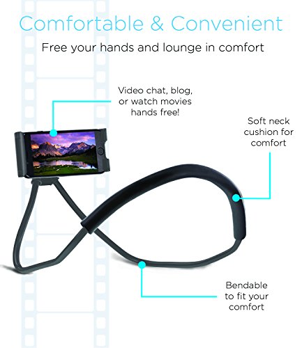 Aduro Phone Neck Holder, Gooseneck Lazy Neck Phone Mount to Free Your Hands for iPhone Android Smartphone