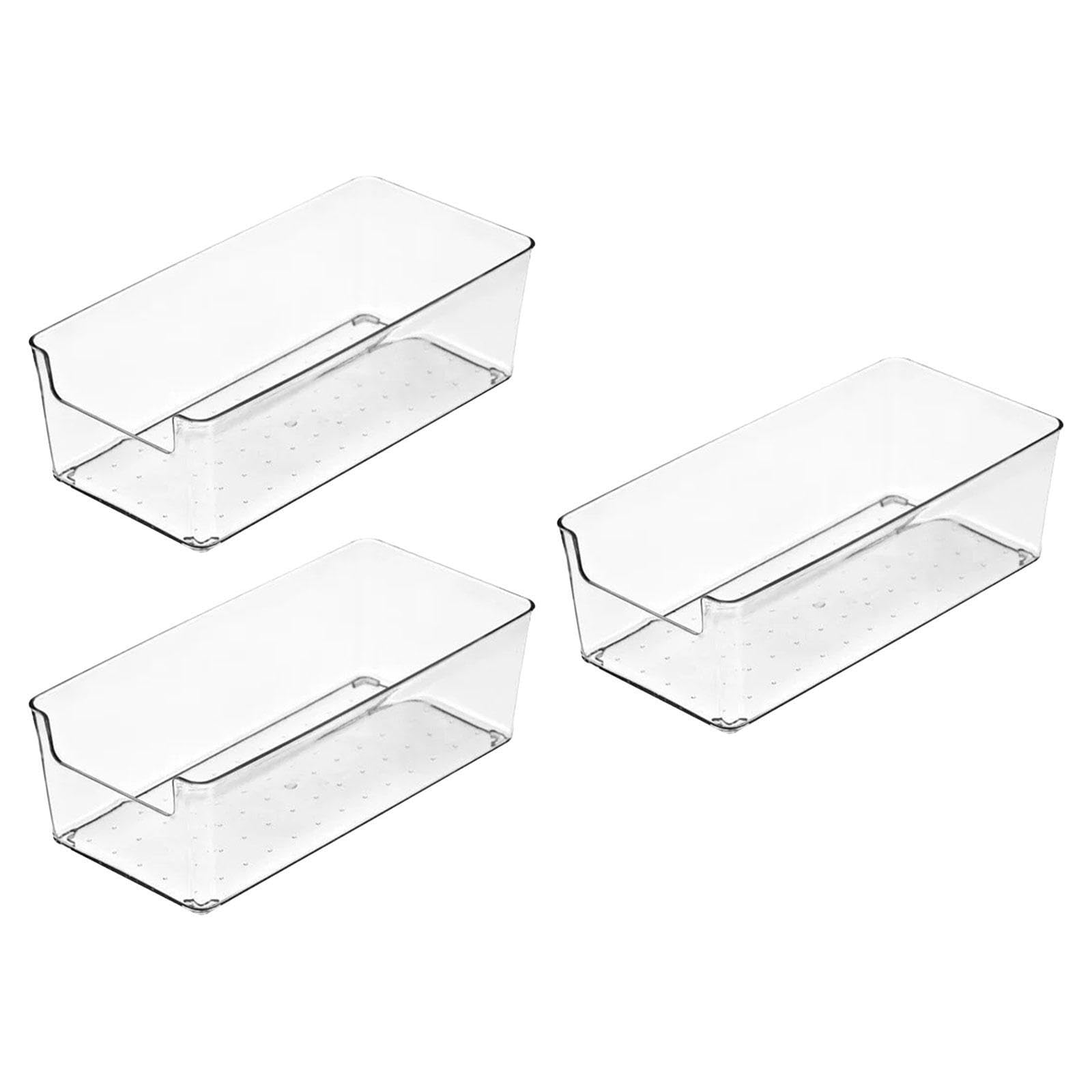 PIXZCSA Efficient Organization Solution For Makeup Cosmetics And Office Items Using Drawer Dividers Enhancing Efficient Storage Clear Stackable Underwear