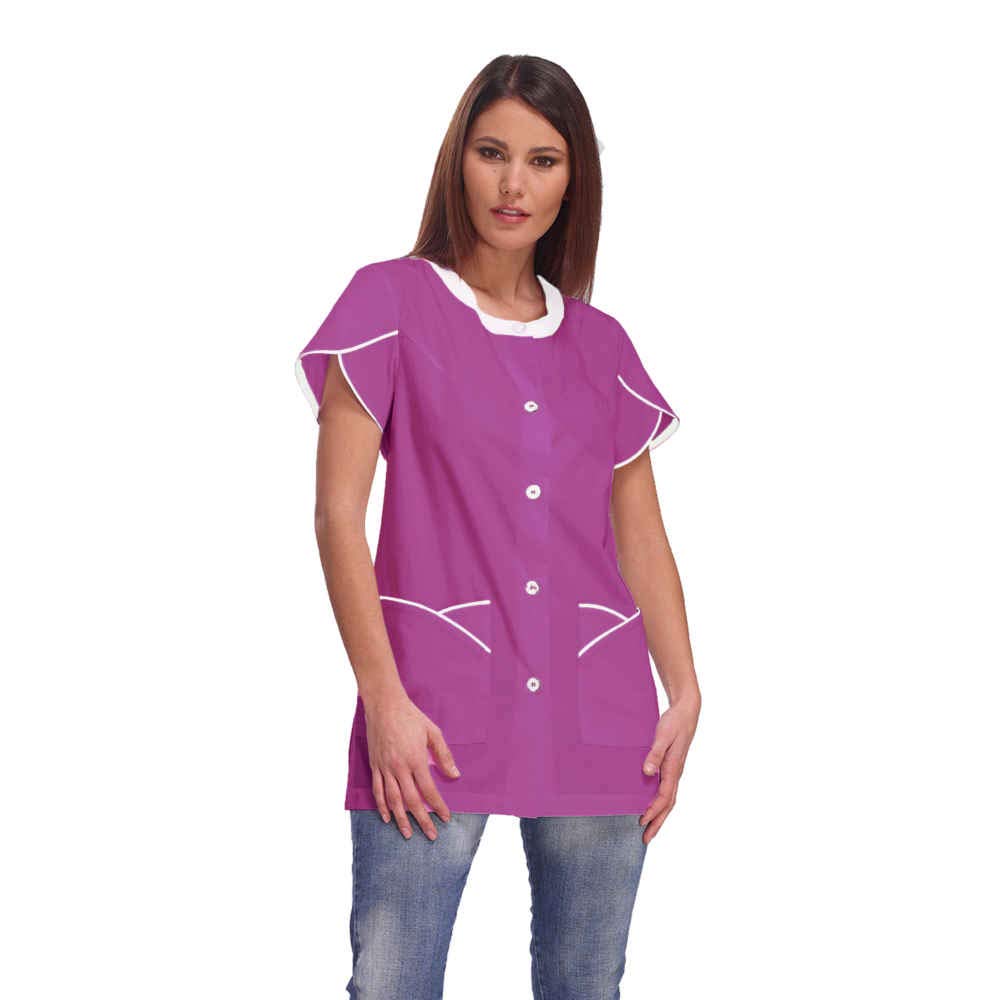 SIGGI Casacca M/M Gretel Viola 3031+0001 Bianco, S
