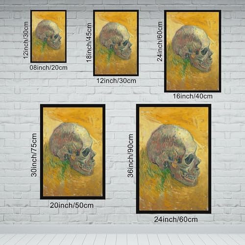 Crâne de Vincent Van Gogh 1887 impression murale pour briser la monotonie