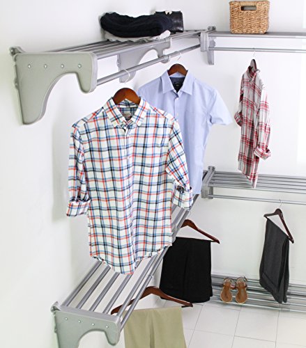 EZ Shelf - DIY Walk-in Closet Kit - Expandable to 30.8 ft Hanging