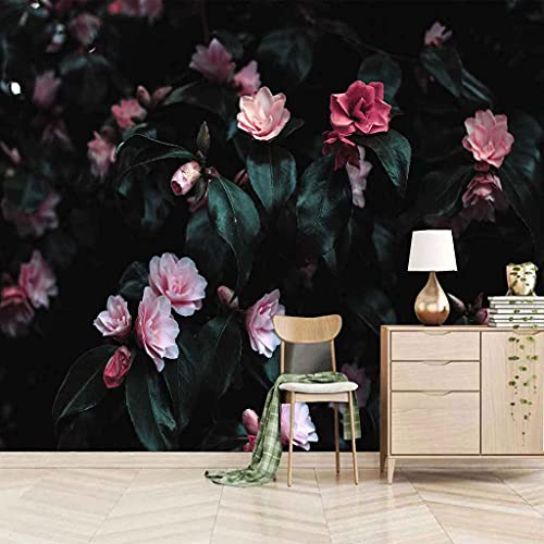 Poster geant mural 3D rose pour agrandir un salon - 2