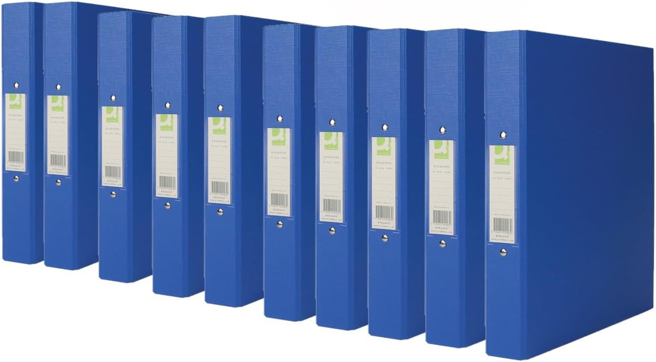QConnect 25mm 2 Ring Binder Polypropylene A4 Assorted (Pack of 10