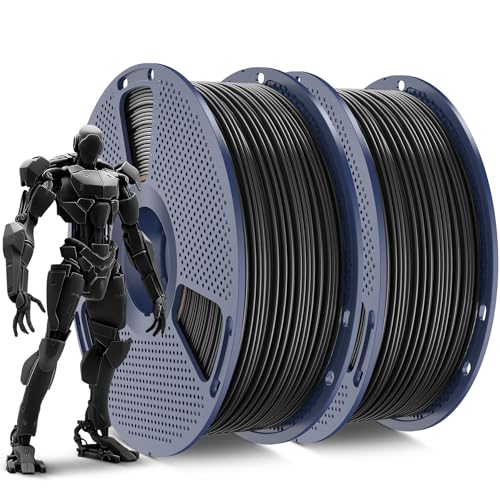 Image of SUNLU ABS Filament 1.75mm 3D Printer Filament, Strong and Durable, Heat Resistance, Excellent Toughness, Individually Vacuum Packed, 2kg in Total, 1kg per Spool, Pack of 2, Black+Black