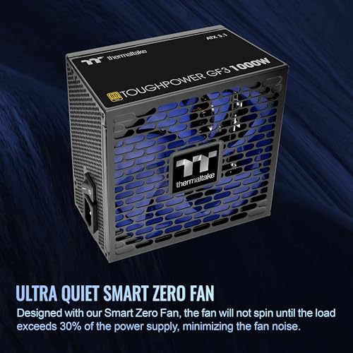 Image of Thermaltake Toughpower GF3 1000W, True 600W 12VHPWR Connectors on PSU & NVIDIA RTX 40 series, ATX 3.0 /PCI-E 5.0 Ready, 80+ Gold, SLI /Crossfire Ready Power Supply, PS-TPD-1000FNFAGU-4, 10 Year Warranty