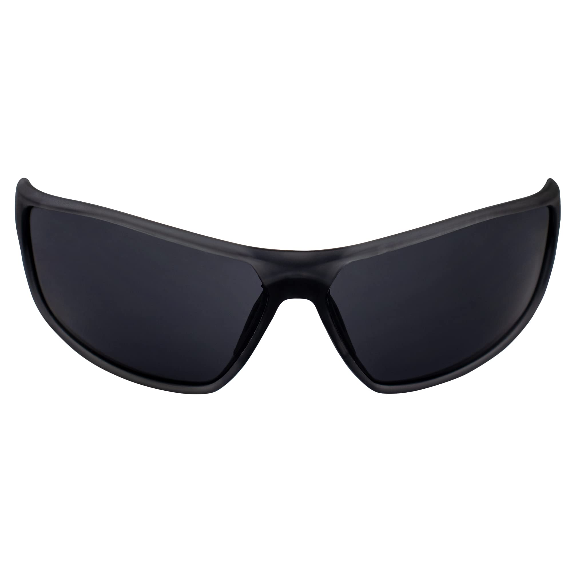 AlterImage Stream Wraparound Sports & Motorcycle Retro Sunglasses for Men or Women Gray Frame w/Rubber Tips & Nose Pads Smoke Lenses