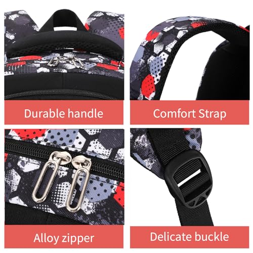 Image of Ladyzone Camo School Backpack Lunch Box Set Lightweight Schoolbag Travel Camp Outdoor Daypack