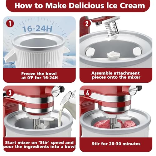 Ice-Cream-Attachment-for-KitchenAid-Stand-MixerFits-45-5Qt-Tilt-Head6-7Qt-Bowl-Lift-Stand-Mixers-2-Quart-Frozen-Kitchenaid-Ice-Cream-Maker-Attachment-Ice-Cream-Sorbet-Gelato-Maker-by-KassunKoch Ice Cream Attachment for KitchenAid Stand MixerFits 45 5Qt Tilt Head6 7Qt Bowl Lift Stand Mixers 2 Quart Frozen Kitchenaid Ice Cream Maker Attachment Ice Cream Sorbet Gelato Maker by KassunKoch