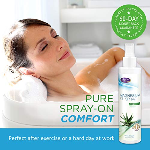 Life-Flo Magnesium Oil Spray W/Organic Aloe Vera | Ancient Zechstein Seabed Magnesium Chloride | Soothing, Relaxing Spray For Muscles & Joints | 8Oz #TOP2
