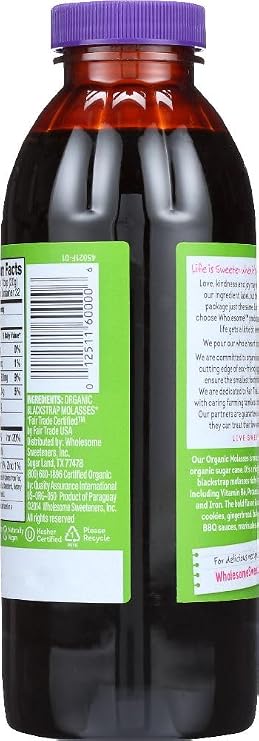 Wholesome Sweeteners Blackstrap Molasses 48x 16 Oz
