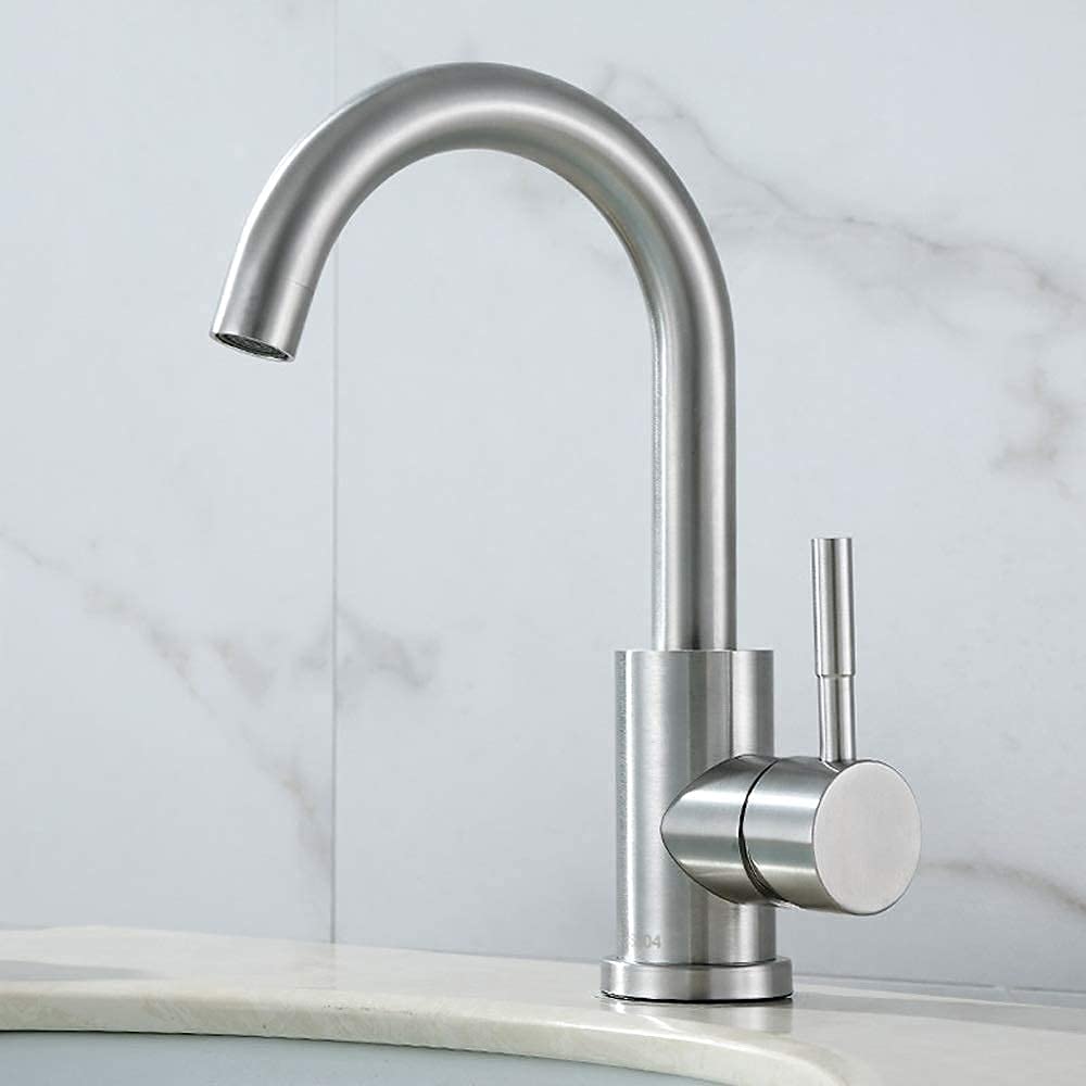 Mitigeur de cuisine eau chaude et froide avec cartouche céramique anti-fuite SUS