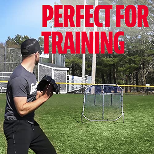 Franklin Sports Uni, Teenager Rebounder Baseball Pitchback Throwing Trainer-All Angle Bounce Back Net-Multi-Position Fielding + Wurfhilfe Wurftrainer, Silber, 52 x 72