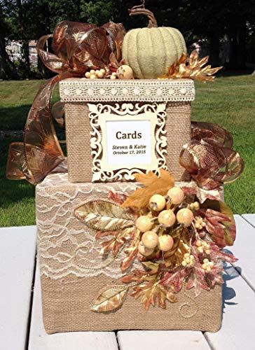 Amazon Com Fall Rustic Handmade Burlap Wedding Card Box Card Box For Wedding Fall Wedding Handmade