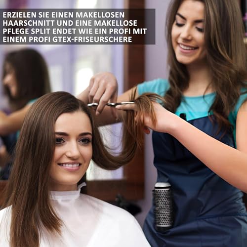 Friseurschere Scharfe Haarschere GTEX 6,5 Zoll Professionelle Haarschneideschere Prämie Schere Haare Schneiden mit Kamm und Etui, Hair Scissors