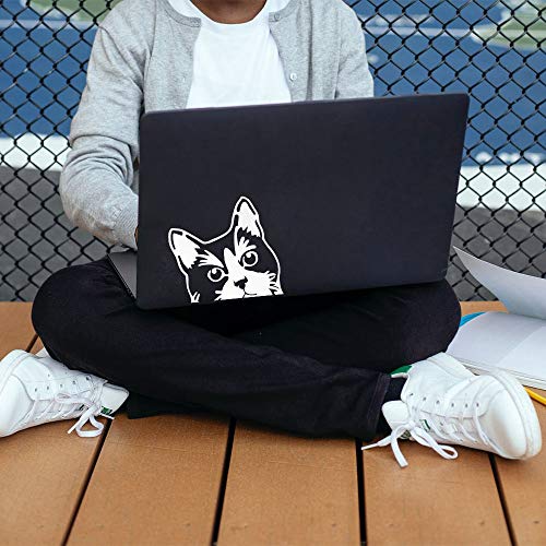 Image of WIRESTER 6 inch Clear Vinyl Decal Sticker Decoration for Car Window (Or Any Flat Surface) - Tuxedo Cat