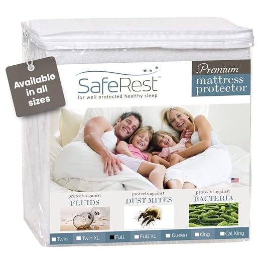 SafeRest Full Size Premium Hypoallergenic Waterproof Mattress Protector - Vinyl Free