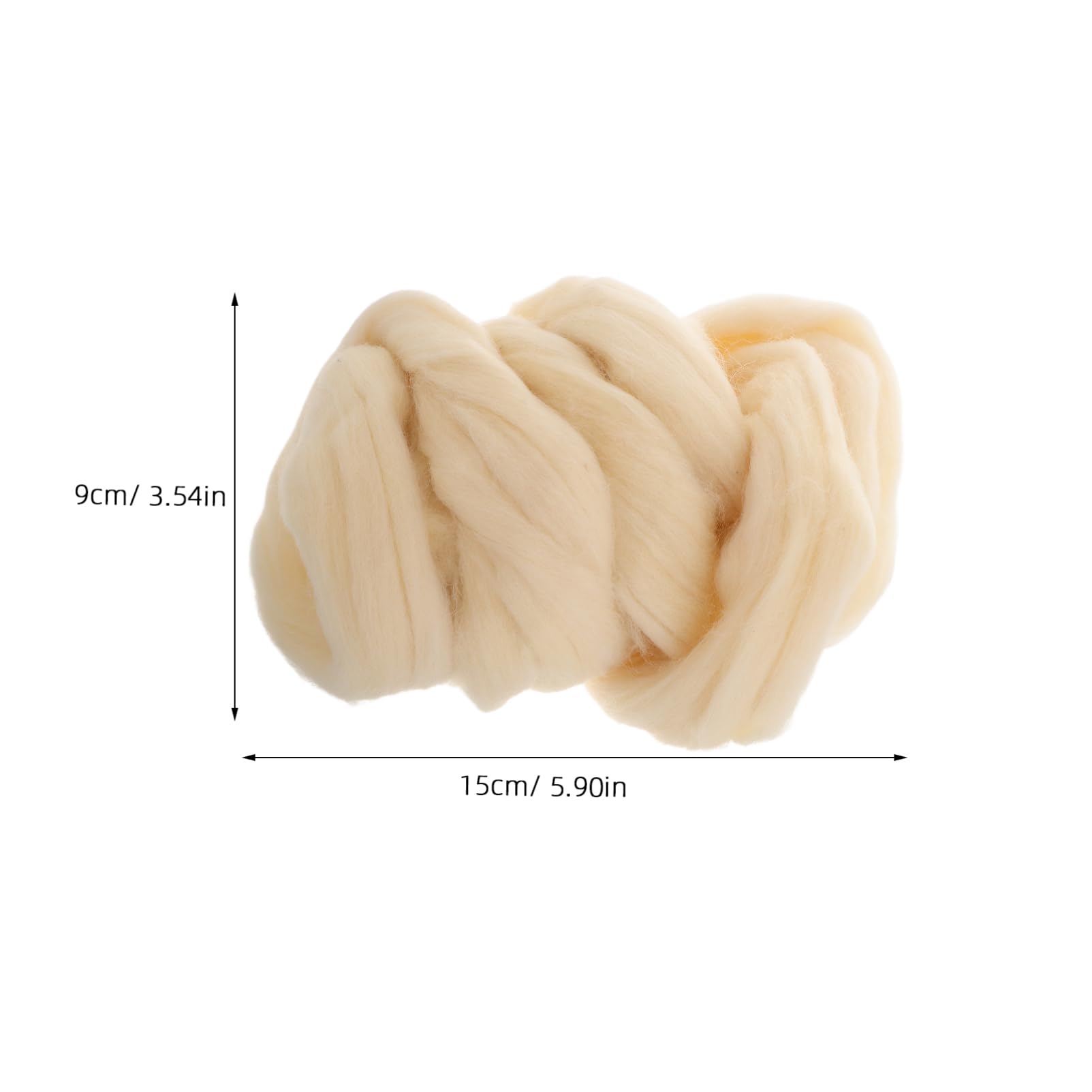 VILLCASE 1 Set of Soft Wool Roving Needle Felting Easy to Shape Material Handmade Wool Felt Projects Craft Supplies for All Ages