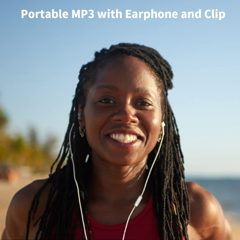 ASHATA Lettore MP3 Impermeabile da 4 GB per Nuoto e Corsa, Riproduzione di 8 Ore da 600 mAh, Lettore MP3 Portatile con Cuffie, IPX8