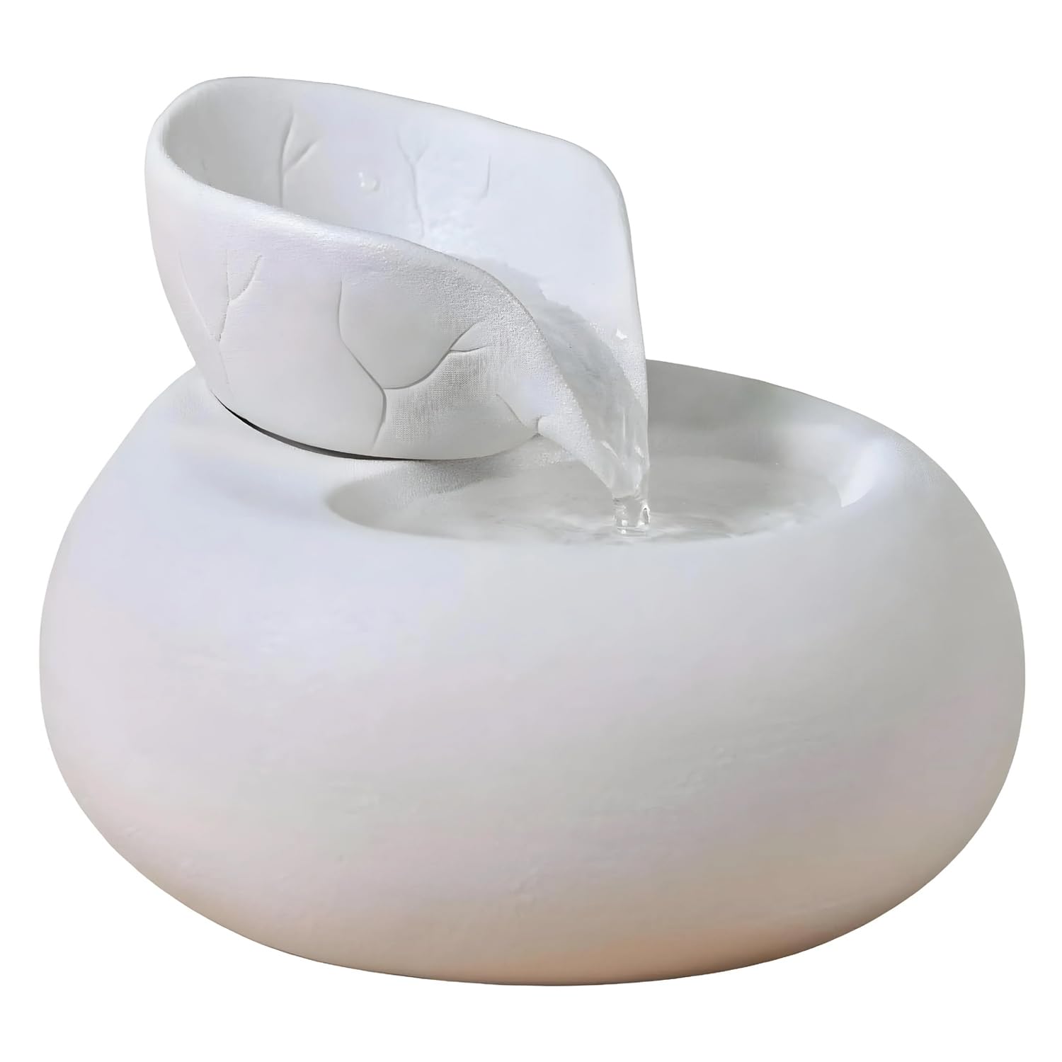 Zen'Light SCFV22-01 - Fuente de Cristal para Animales de línea de Cristal y cerámica - Fuente de Cristal, Bomba, iluminación LED, Manual de Usuario, Color Blanco
