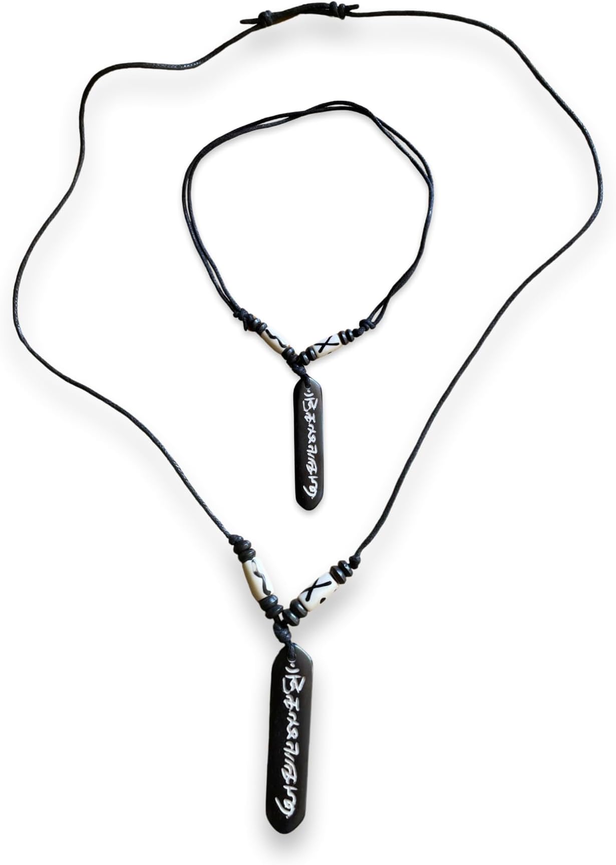 Om Mani Padme Hum Yak Bone Pendant From Nepal