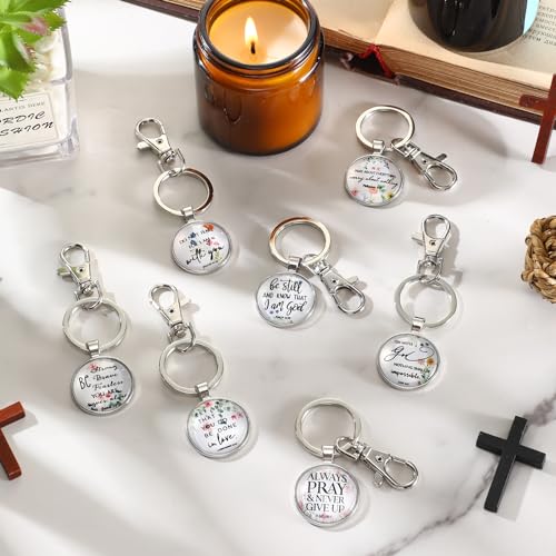 Image of Fumete Christian Keychain Bulk Bible Verse Religious Scripture Quote Inspirational Key Rings Gift for Women Men Church Pastor