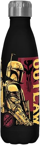 Miniatura 3 de Star Wars Outlaw Boba Fett - Botella de agua de acero inoxidable de 17 onzas, 17 onzas, multicolor