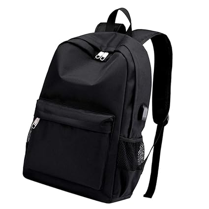 plain black bookbag