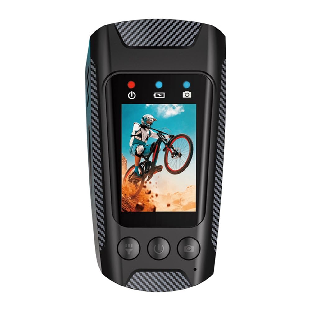 Sport Multifunzionale DV Dash Cam 4K da Bicicletta Fotocamera Fotocamera da Motociclista + Altoparlante Illuminato 1 Set