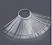 50 Stück Nail Art Tips Ring Stick, Pkouocry Transparent Farbe Karte Platten Nagellack Display Ring Sticks, Nagel Salon Übungen Display Nail Tips für Display und Praxis DIY Nail Art Nagelstudios