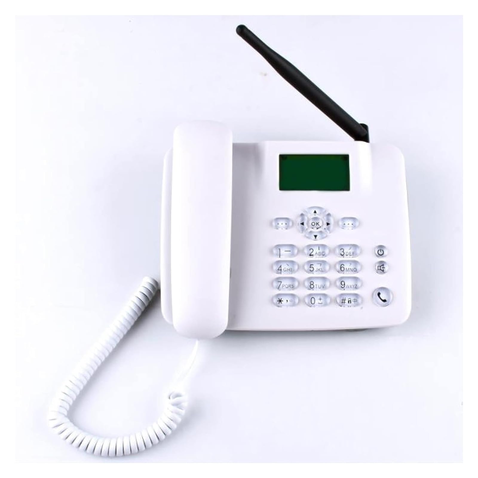 Teléfono de sobremesa clásico de botones grandes, Teléfono fijo con pantalla de identificación de llamadas, manos libres, envío y recepción de mensajes de texto, identificador de llamadas, teléfono de