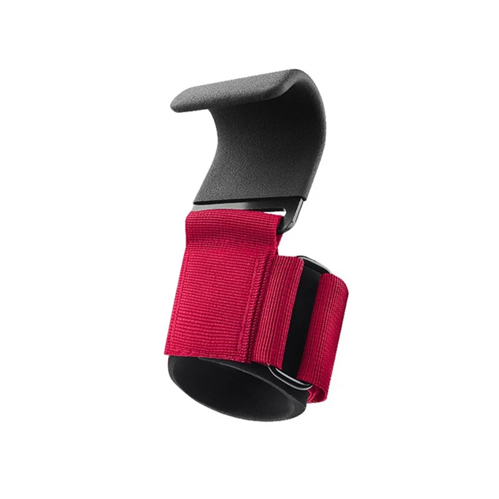 1pc Non-Slip Weight Lifting HooksWeightlifting Deadlift Chin Pull Up And Exercise Fitness Hook Training(Red 2)
