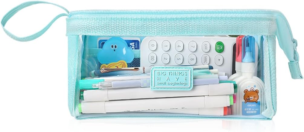 iSuperb Large Capacity Pencil Case Big Capacity Pen Case Simple Organizer Bag for Adults (PINK)