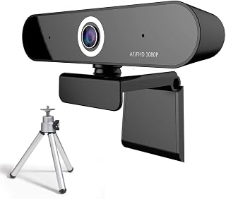 FUVISION Webcam with Microphone 1080P, Stream Webcam,Computer Camera for Video Conferencing,Recording and Streaming,Web Cam with 90 Degree Extended View,HD Webcam for PC,Laptop and Desktop