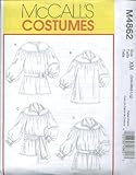 McCall's Sewing Pattern M4862 Size S-L Unisex Poet's Shirt (Costume)