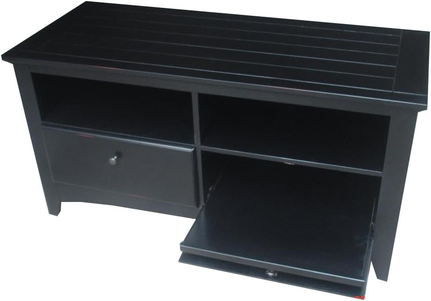 50" TV Console, Red Rubbed Black