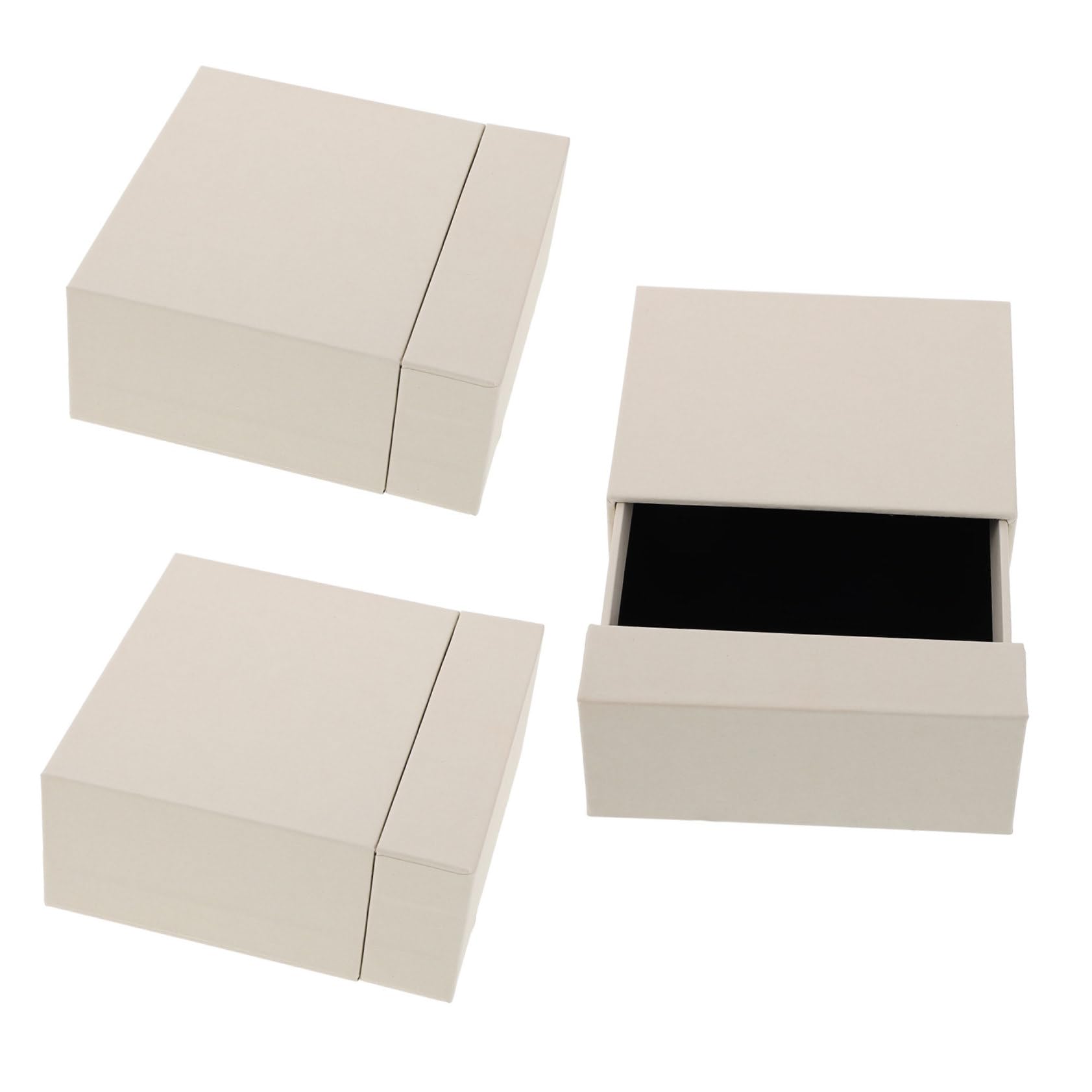 ABOOFAN 12 Pezzi scatola gioielli scatole archiviazione involucro orecchini scatole ad anello per gioielli organizzatore archiviazione ad anello Beige
