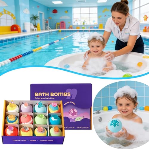 Jouets de bain moussant multicolores pour offrir un instant détente aux enfants