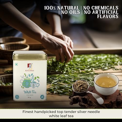 Image of KOLLAMAI Premium Loose Leaves (50gm, White Silver Needle Tea, Kollamai White Silver Needle Tea)