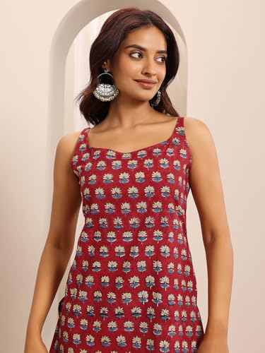Image of Libas Printed Cotton Straight Kurti for Women Suit