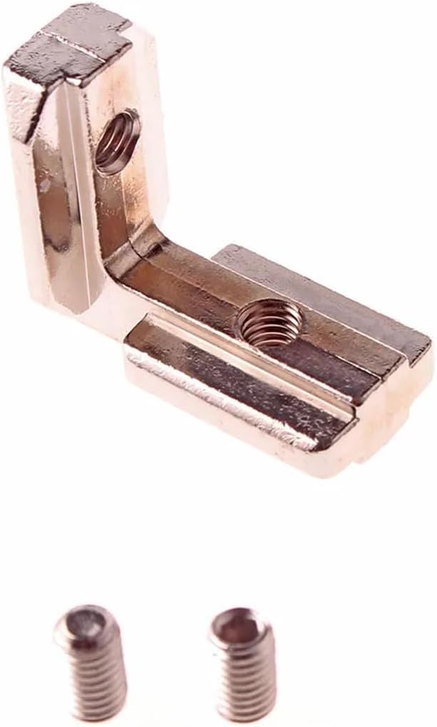 4 Pack 2020 3030 4040 4545 Aluminum Profile Bracket L Type T Slot 90 Degree Angle Connector Fastener(2020 Brackets)