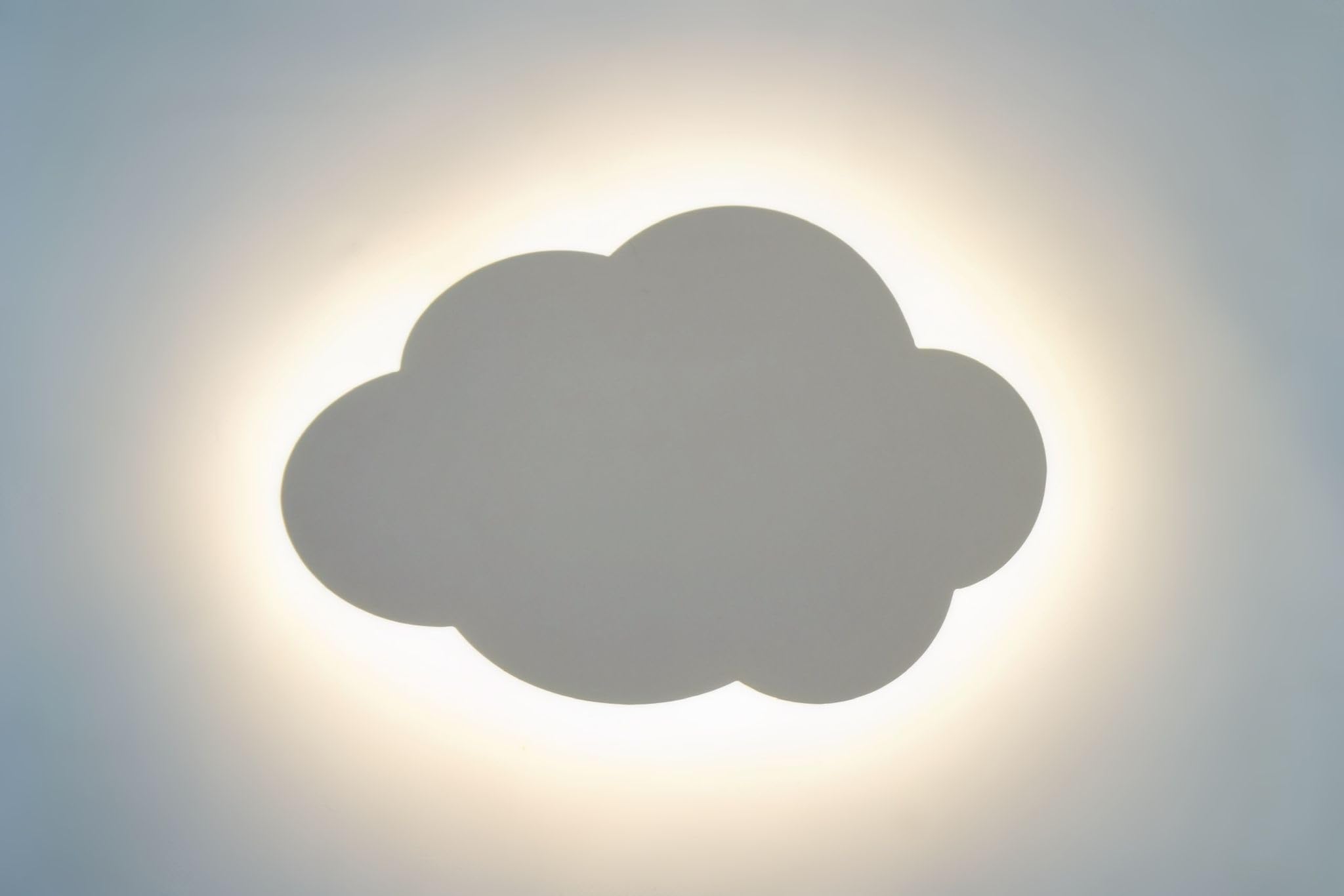 EUNOIA DREAM Pack de 3 Apliques Lámparas de Pared LED 1 Luna - 2 Nubes, Quitamiedo Habitación Infantil, Luz Nocturna Bebés y Niños, Luz Cálida, Ideal recién nacidos Baby Shower, Sin Cables Peligrosos