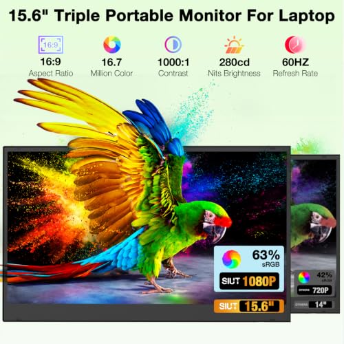 Image of Laptop Screen Extender 15.6 inch Portable Triple Monitor Extender for Laptop