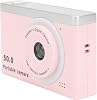 Digital Camera,50MP 1080P 8X Zoom Compact Digital Camera,Portable Front Rear Dual Cameras with Filter for Kids Photography (Pink)