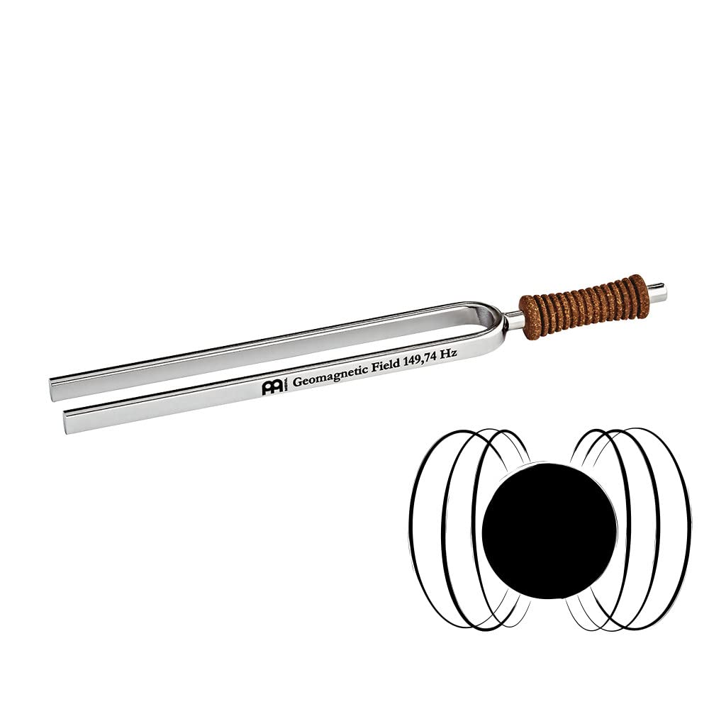 Sonic Energy Planeten Stimmgabel, Geomagnetfeld (TF-E-GEO) | 149,74 Hz, Ton Dis3, 19,7 cm lang, 82 g, in Deutschland gefertigt, inkl. Hülle, vernickelter Stahl, Korkgriff