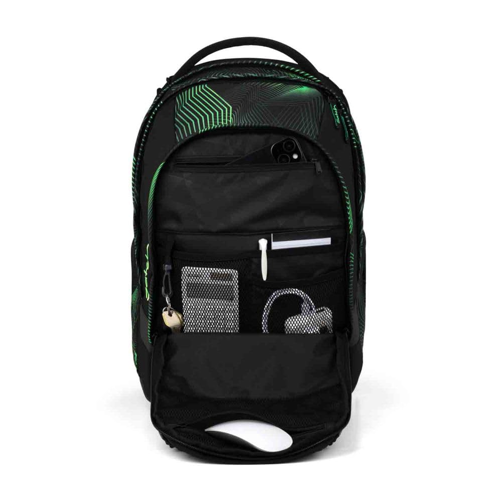 Satch Match Plus Schulrucksack Set 3tlg. inkl. Schlamperbox und Sporttasche (Seismic Green)