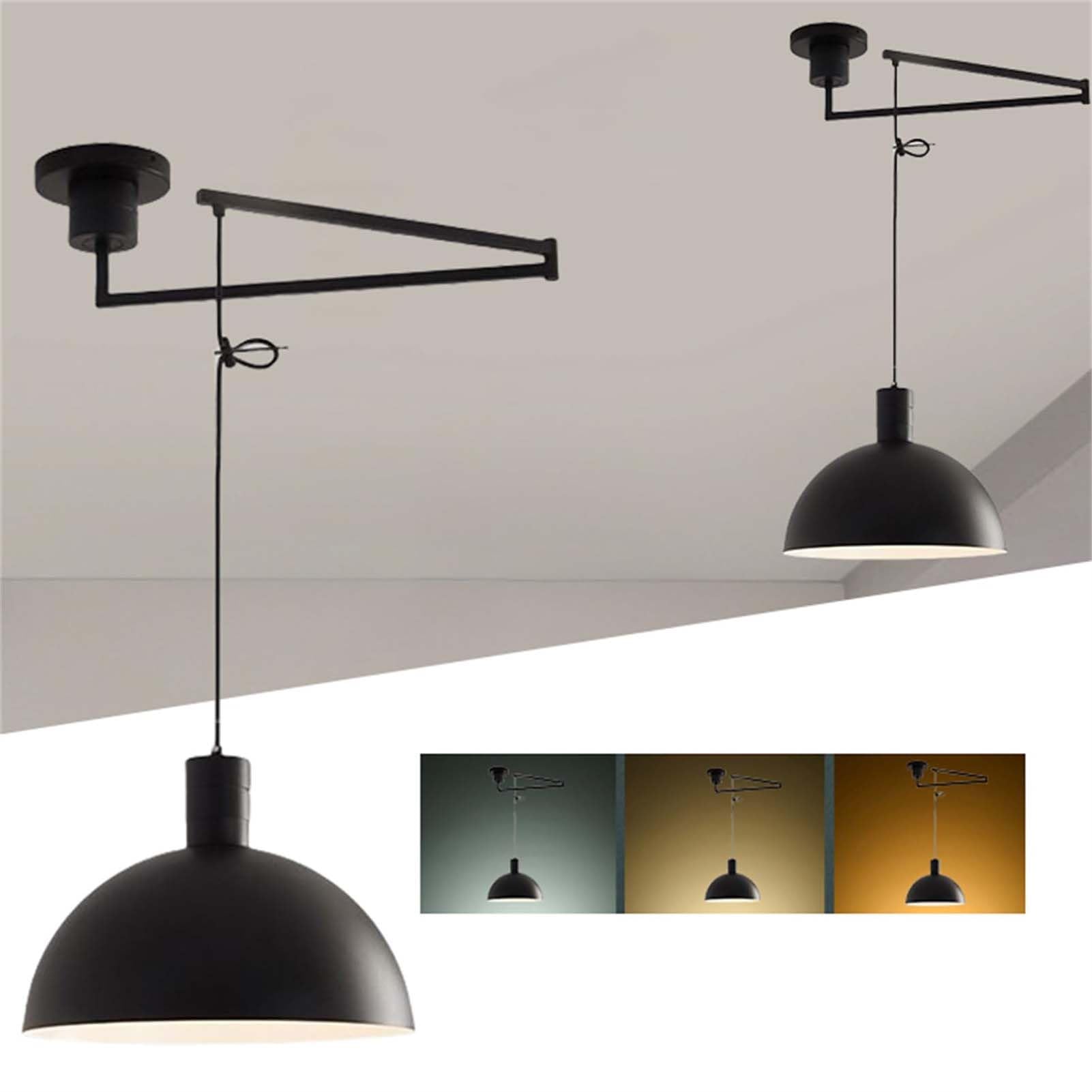 GUODDM Adjustable Pendant Light Fixture - Industrial Dome Hanging Lamp for Dining Room & Living Room - Modern Ceiling Lighting Decor