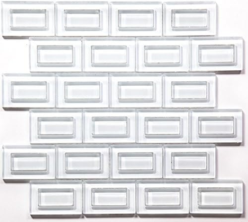 Super White Inside/Out Water Jet Mosaic Glass Tile / 22 sq ft