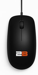 ماوس ضوئي MO17B من تو بي، USB 2.0 سلكي، 1000 نقطة لكل بوصة، كابل 1.2 متر، اسود