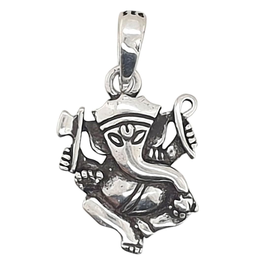 sahiba gems 925 Silver/Pure Chandi Lord Ganesha Pendant (ganesh Ji Locket) For EveryOne I With Black Cotton Thread ~ 2.00 Grams-picture-15